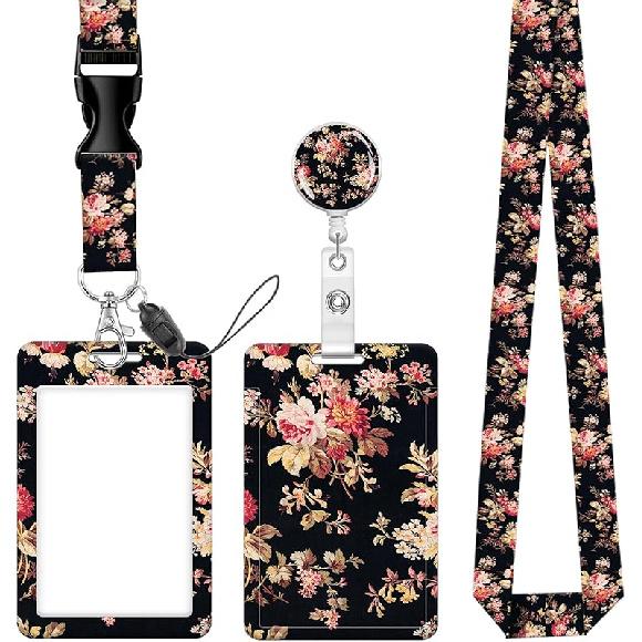 Badge Reels Retractable with Carabiner Reel Clip, ID Name Tag Work Badge Holder Belt Ferrule, Identity ID Badge Holder Cover Case for Office Work