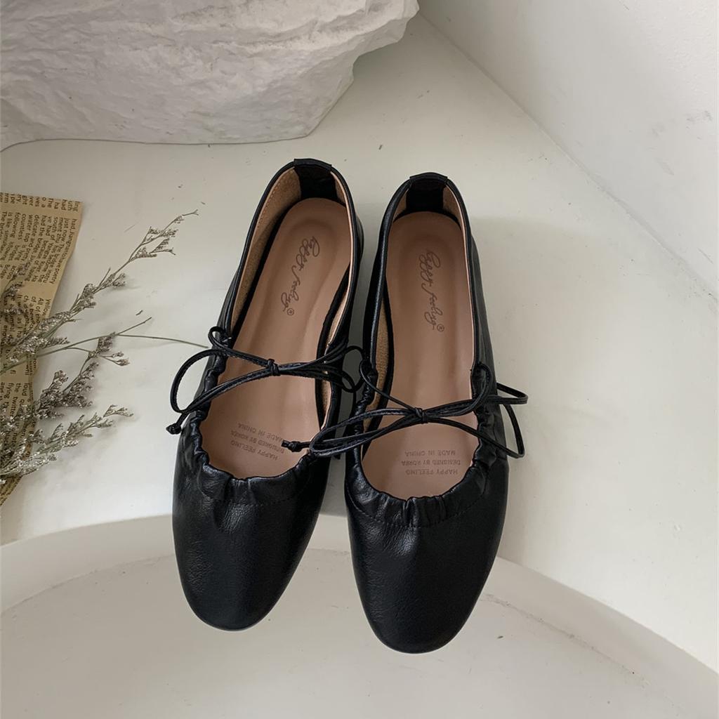 Fashion Bailamos Women Casual Flats Comfortable Soft Boat Shoes Loafers Ballerina Shallow Round Toe Ballet Flat Shoes Women Slip On Side