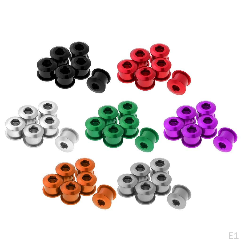 6 Bike Chainrings Screws Replacement With Hexagon Lock