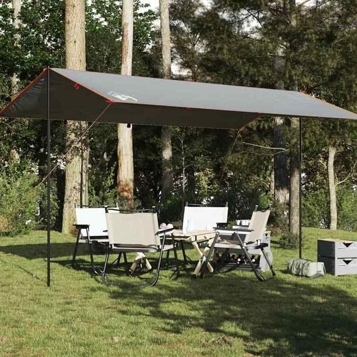 VidaXL Bâche de camping gris et orange 500x294 cm imperméable, bâche, bâche imperméable, bâche de camping légère, bâche 94669