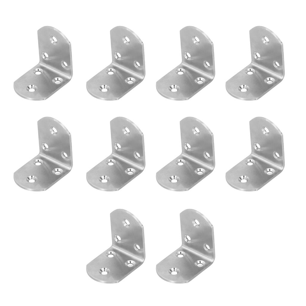 10 Stück Eckwinkel Edelstahl Verdicken Rechter Winkel Halterung Verbinder für Regal MöbelS