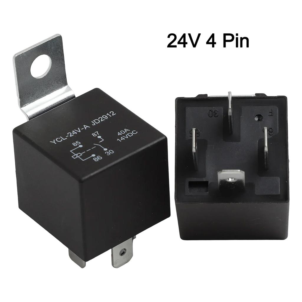 40A Normally Open Waterproof Relay Essential Component for Automotive Lighting and Fan Control in DC 12V/24V Vehicles