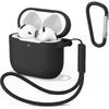 Meliya for AirPods 4 Case Cover 2024 with Lanyard & Keychain, Soft Silicone Protective Case for Apple AirPods 4th Generation, Full Protection,