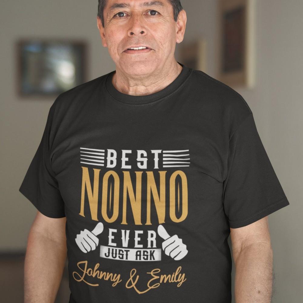 26 Custom Best Nonno Ever T Shirt, Customize Kids Names, Family Shirts, Gift Me Unisex T-Shirt XXXXL