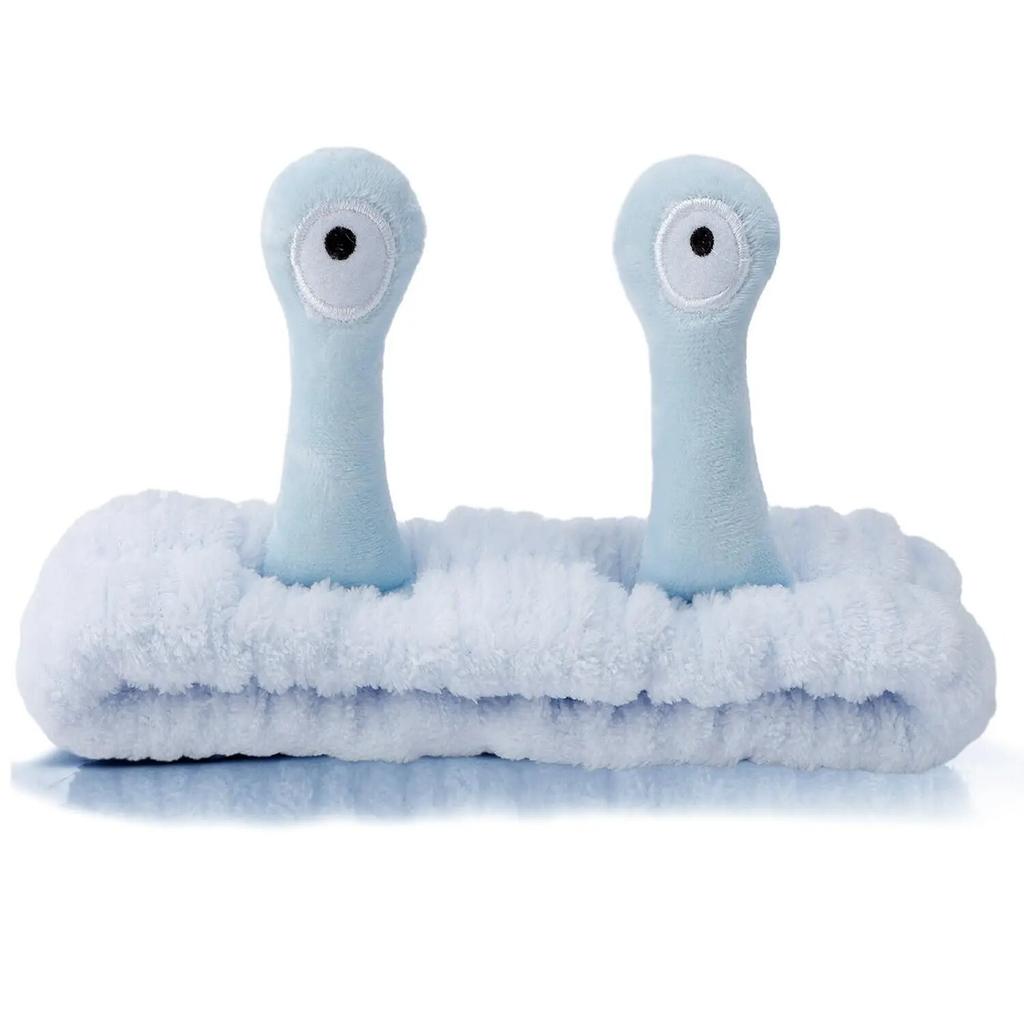 Face Wash Snail Headband Cartoon Cute Coral Fleece Elastic Spa Hair Bands Skincare Makeup Beauty Shower Yoga Sports Headwear