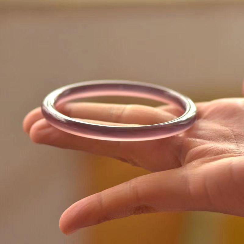 

6 мм натуральный высокий лед император фиолетовый халцедон браслет модный агат шарм браслет на руку ювелирные изделия женский подарок 54MM