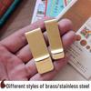 Retro Brass and Stainless Steel Clip Set: Money, Bill, Wallet, Notebook, Stationery, and Receipt Clips with Pen Clip.