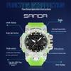 Sanda Multifunctional Waterproof Sports Watch for Outdoor and Student Use with Dual Display and Alarm Clock.