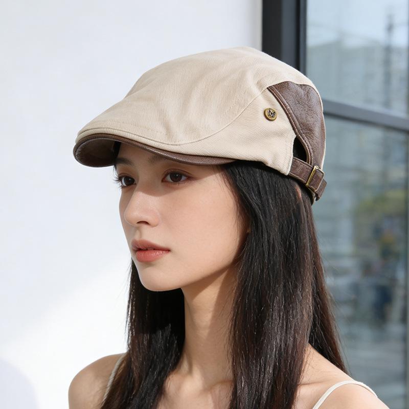 Versatile, Small Face, Anti-wearing Beret, Big Head Circumference, Duck Tongue, Newsboy Hat