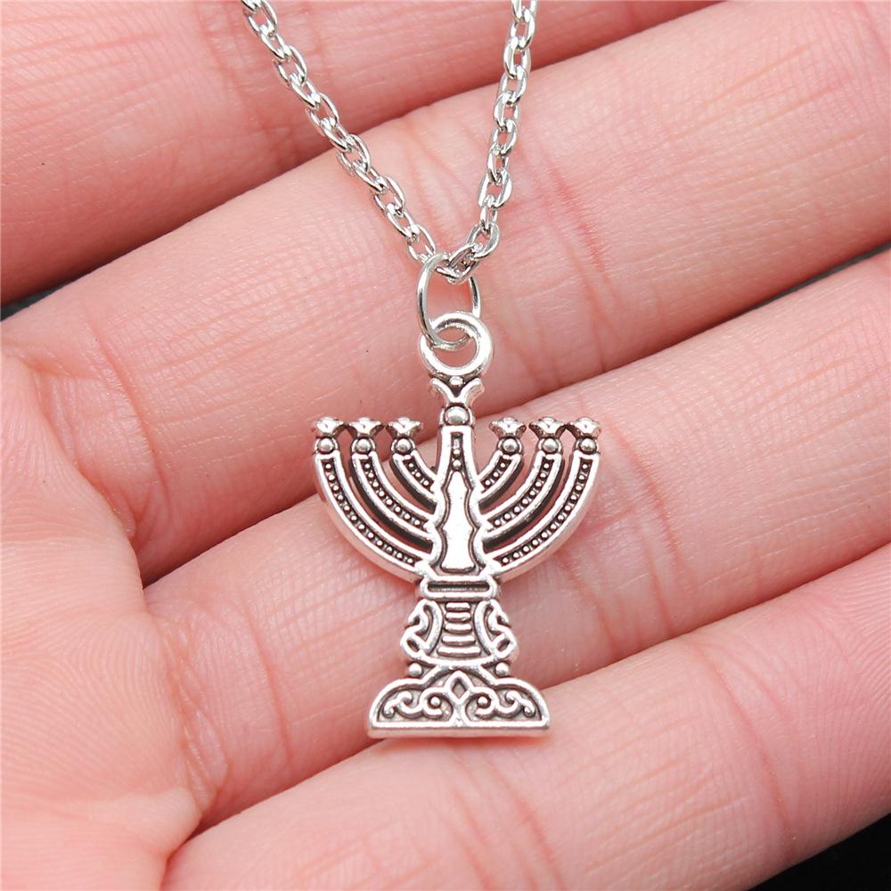 25 Stile Je Menora Davidstern Hexagram Anhänger Halskette Choker Charme Fabrikpreis Schmuck