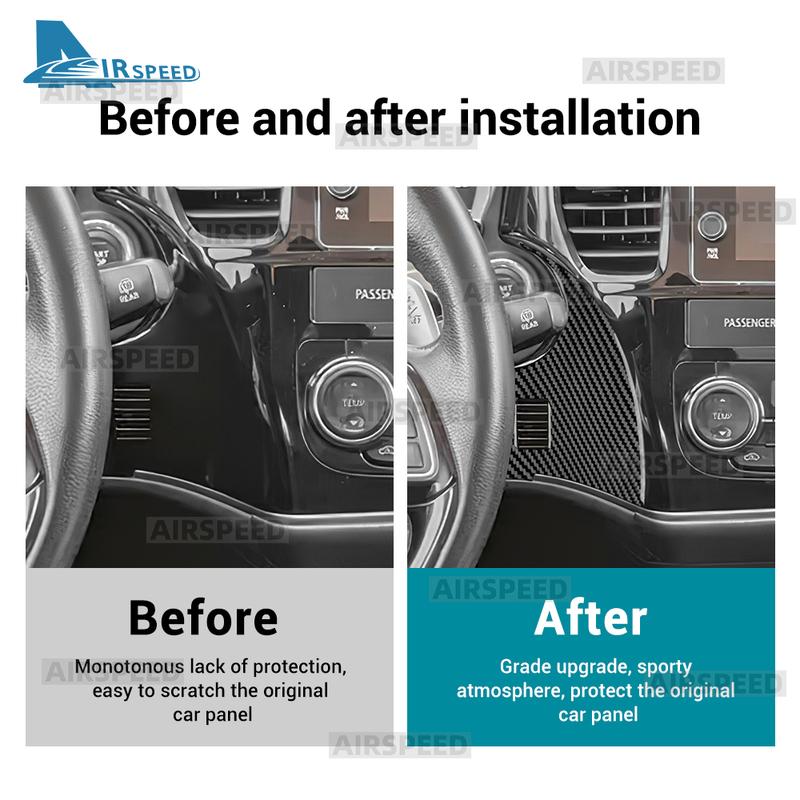 For Mitsubishi Outlander 2017 2018    Real Soft Carbon Fiber Sticker LHD RHD Central Air Outlet Frame Panel Trim