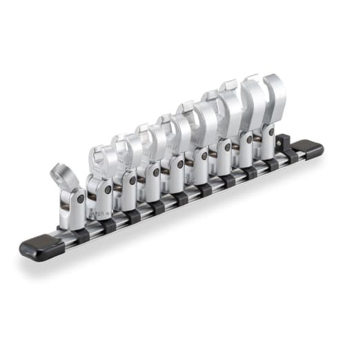 TONE Flex Crowfoot Wrench Set (with Holder), HSCF309F, 9.5mm (3/8") Drive, Includes 9 Pieces