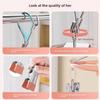 Stainless Steel 24 Clip Hanging Rack Household Underwear Socks Clip Sock Drying Rack  for Home
