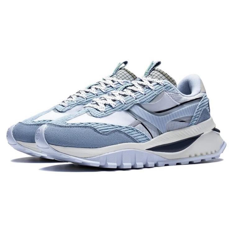 New LiNing Fangyuan EVO Wear Resistant Height Increasing Low Top Sports Casual Shoes Women's Blue Gray AGCS164-5