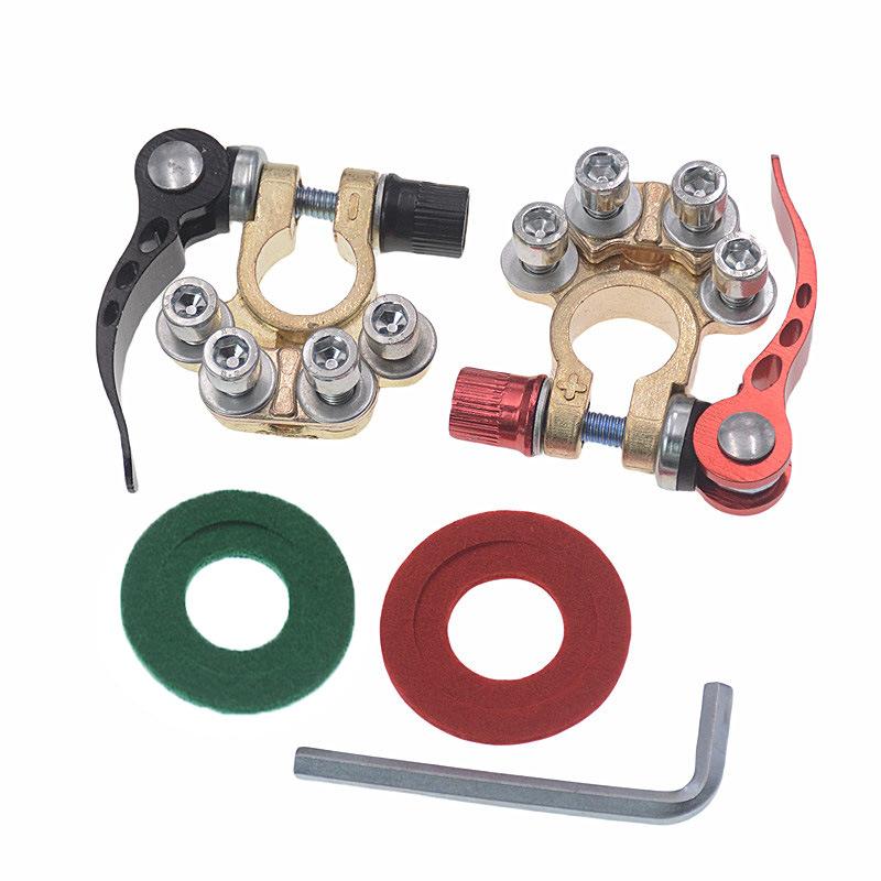 Quick Release Disconnect 12V 24V Positive Negative Battery Cable Ends for Type Car 1 Pair Car Battery Terminal Connectors