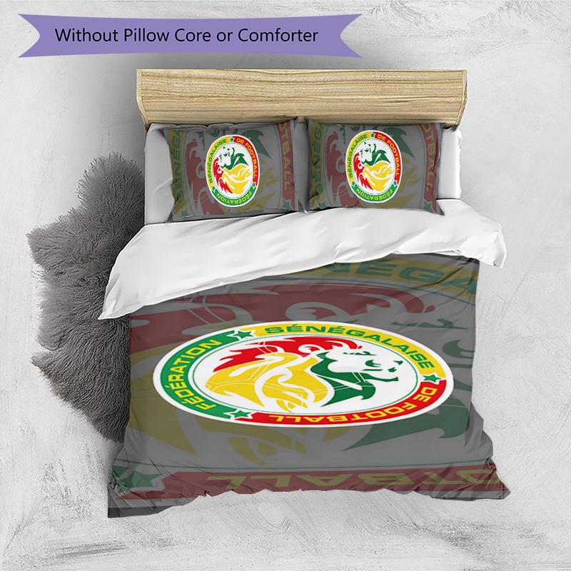 Senegal 3pcs Bedding Set Duvet Cover Closure Includes 1 Duvet Cover & 2 Pillowcases for All Seasons Bedroom Home Dorm Decor