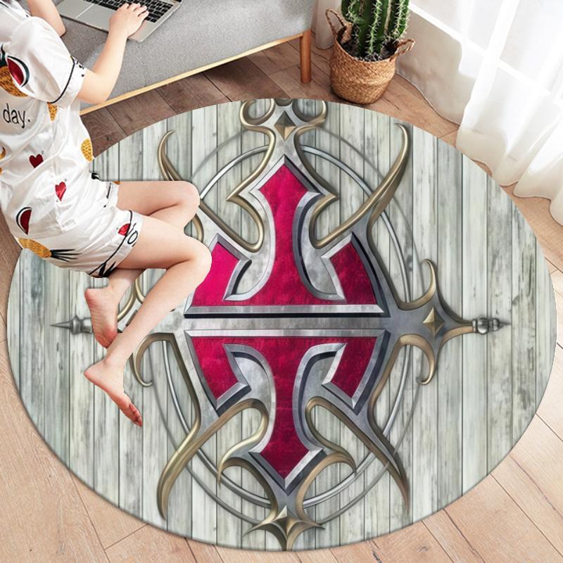 Within Temptation Round Area Rug,Carpet Rug for Living Room Bedroom Sofa Playroom Decor,Non-slip Floor Mat