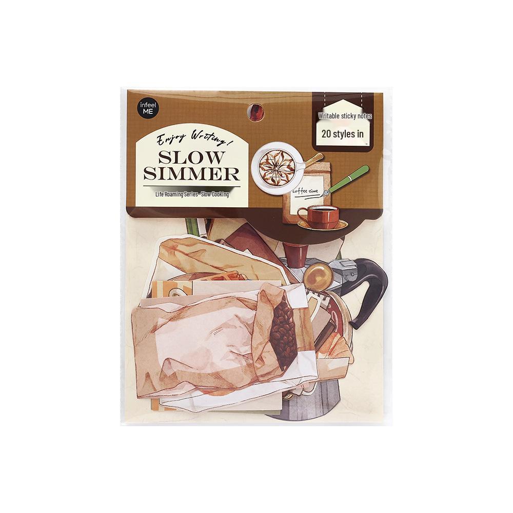 Infeel.Me Life Roaming Series White Kraft Paper Bag for Retro Journal Collage Decoration