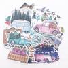 24Pc Tree Bus Plants Travel Stickers Journal Diary Planner Stickers Scrapbooking Decorative Vintage Sticker DIY Craft Photo