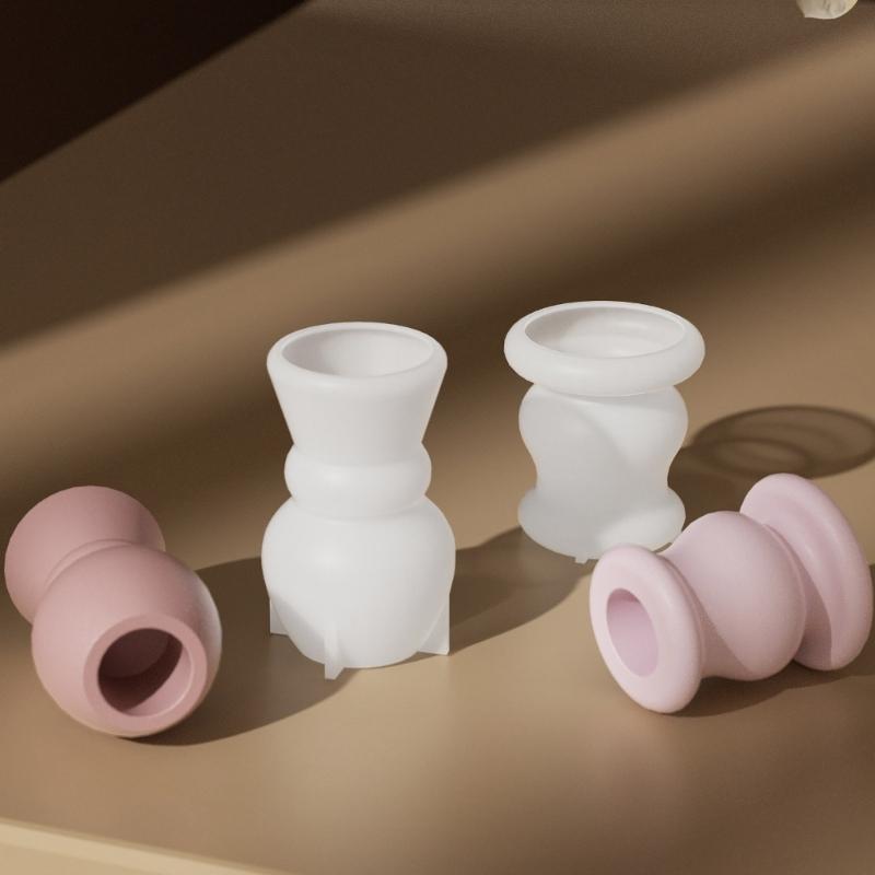 Silikonowa forma do rękodzieła Wyróżniający się okrągły kształt Formy na świeczniki Tekstura silikonowa Odpowiednia na prezent ręcznie robiony