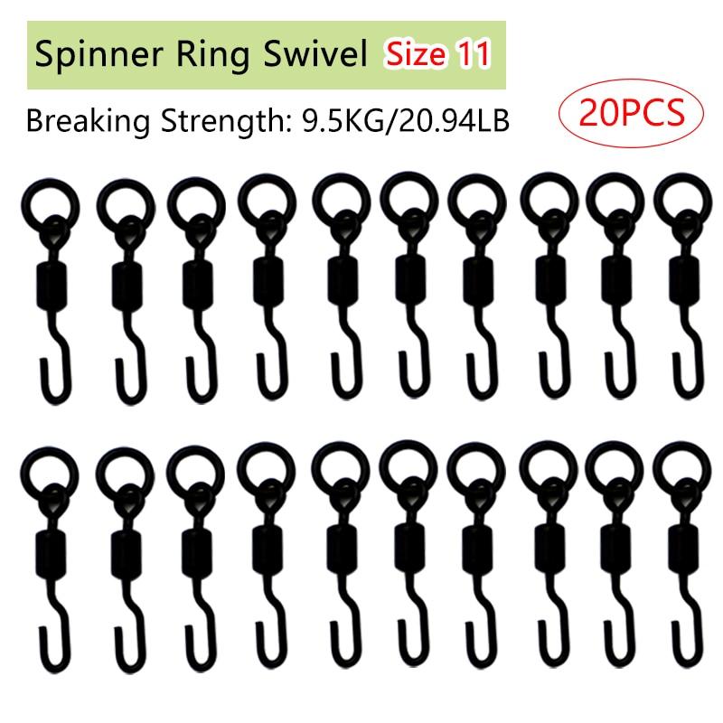 Carp Fishing Swivels Snaps with Solid Ring Quick Change Fishing Hook Swivels Accessories