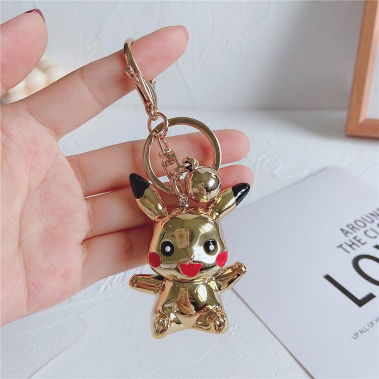 Cartoon Keychain With Cute Gradient Plating Creative Pvc Key Accessories For Couples StyleA