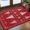 Christmas Area Rugs for Living Room, Xmas Tree Washable Rug Non-Slip Rugs for Bedroom, Snowflake Soft Large Floor Carpet for