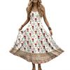 Women's Sleeveless V Neck Maxi Dress Summer Long Dress Casual Loose Fit Floral Print Bohemian Style Slip Dress