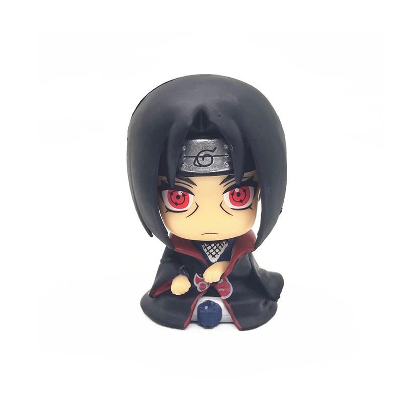 Q Version Naruto & Kakashi Sitting Pose Figurines, Demon Slayer Nezuko & Tanjiro Dolls and Ornaments.