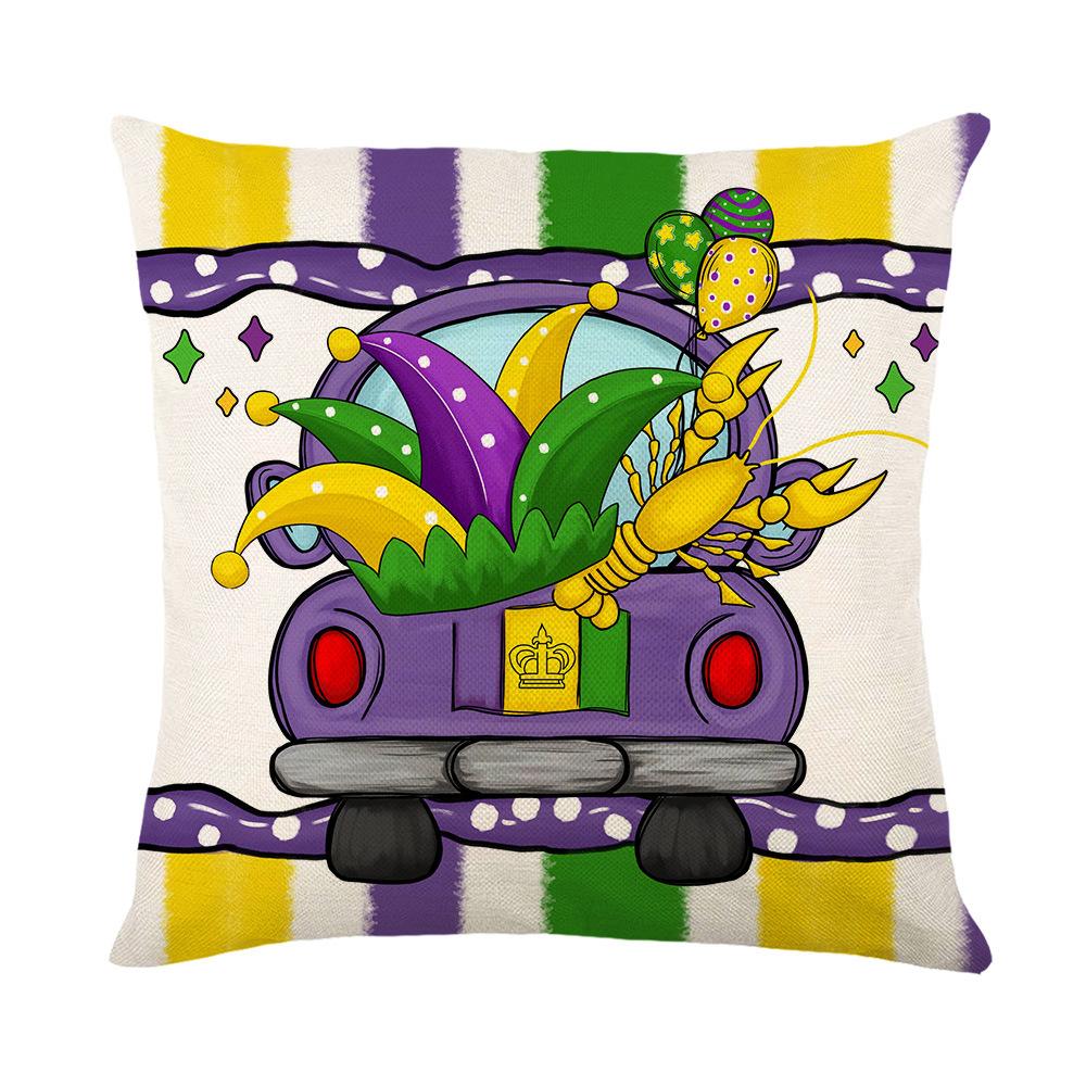 

Carnival Cushion Cover New Party Mask Cushion Sofa Decorative Cushion Holiday Cushion Cover 45 * 45Cm (without pillow core)