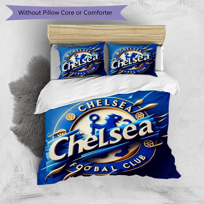3pcs Duvet Cover Set (1*Duvet Cover + 2*Pillowcase, Without Core),football club.C Print Bedding Set, Bedroom Decor, All‑Season, Birthday Gift