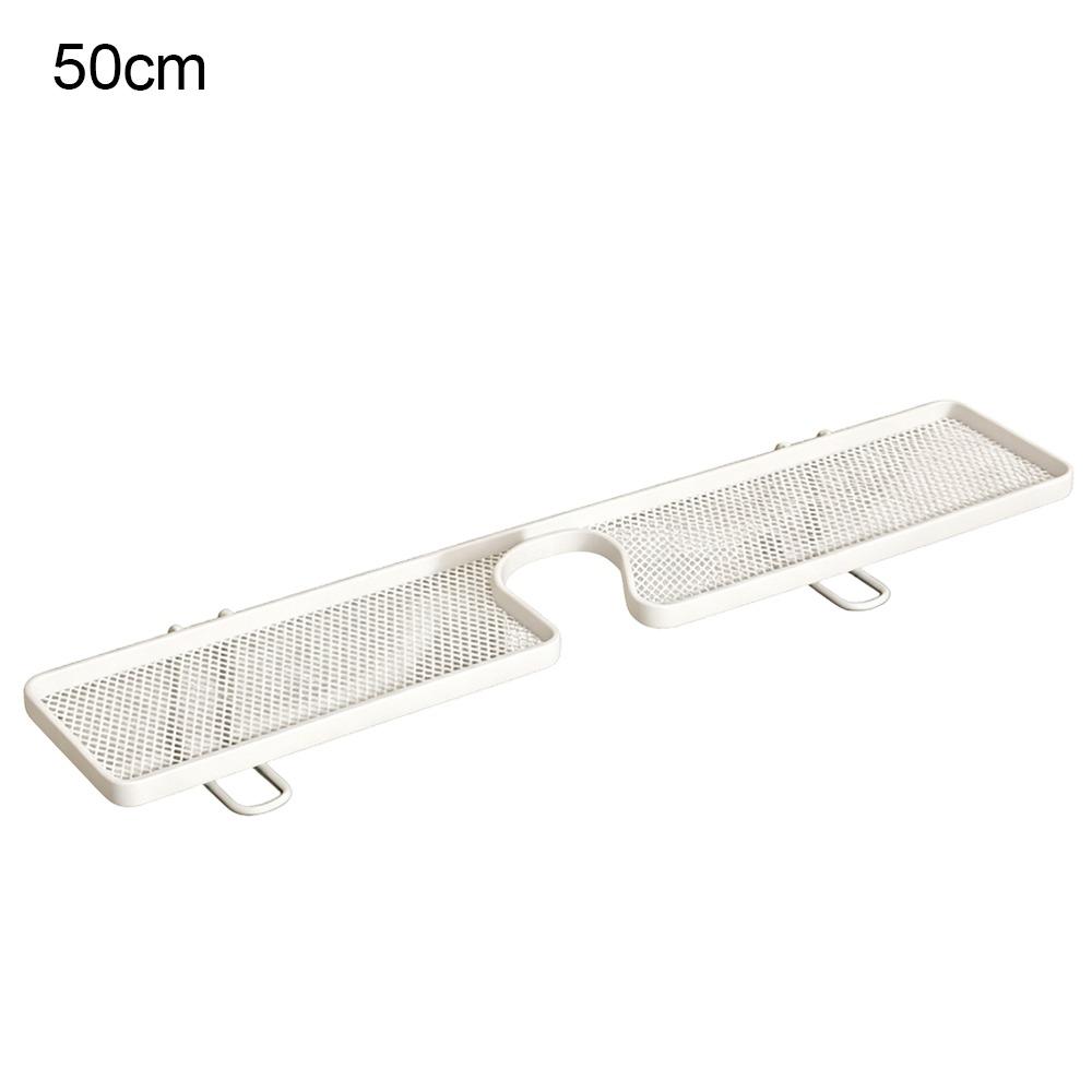 50/60cm Bathroom Counter Shelf No Drill Hollow Out Over The Sink Shelf Carbon Steel Space-Saving Bathroom Vanity Shelf
