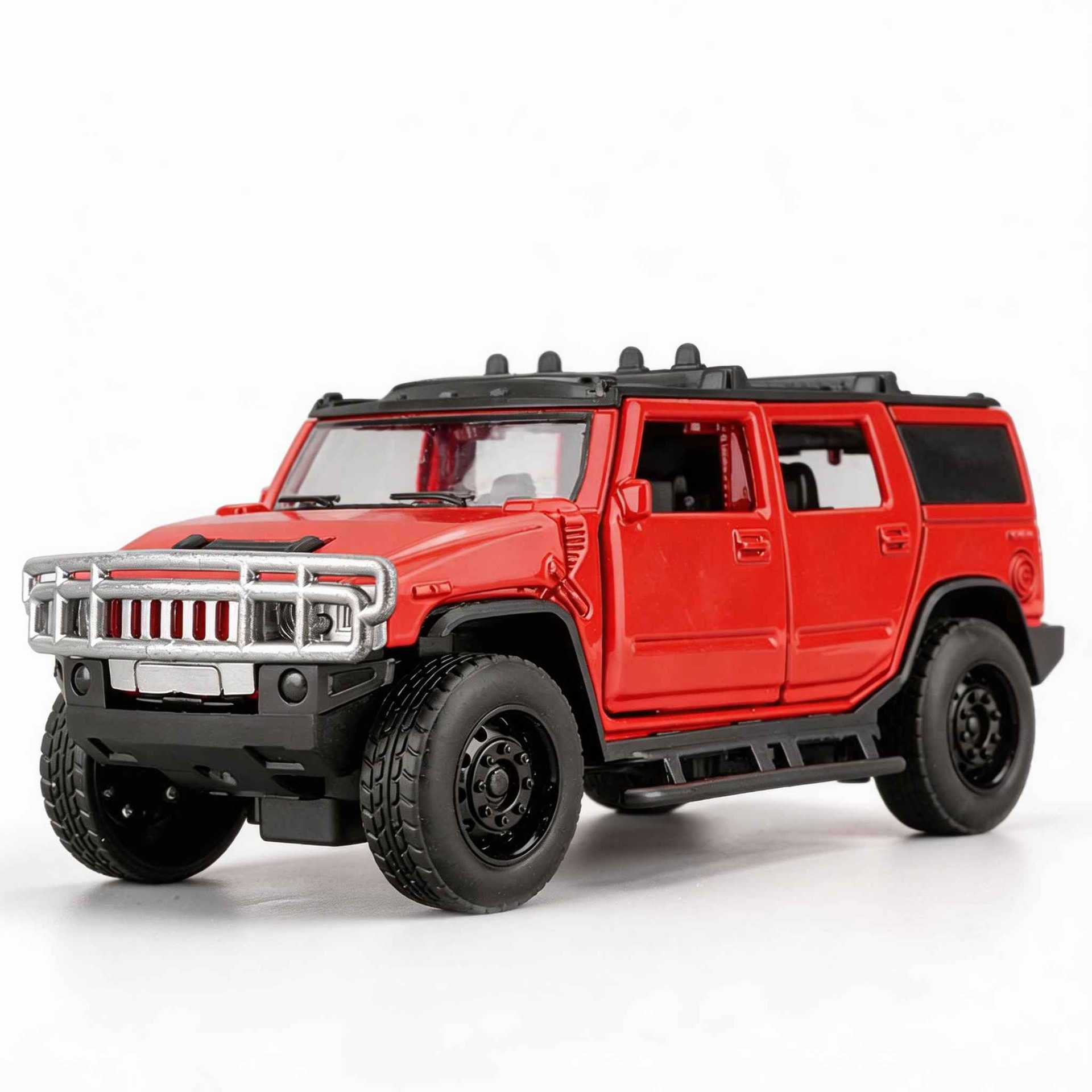 

1/32 HUMMER H2 Внедорожник Модель Автомобиля из Сплава Литье под Давлением Металл Внедорожник Модель Автомобиля Симуляция Звука и Света Коллекция Детская Игрушка Подарок красный