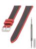ROCHELAIS CARBON Watch Tech Waterproof Strap, Rubber, Tough, Back, Cassis, U1137CN1, 20mm, Black/Red
