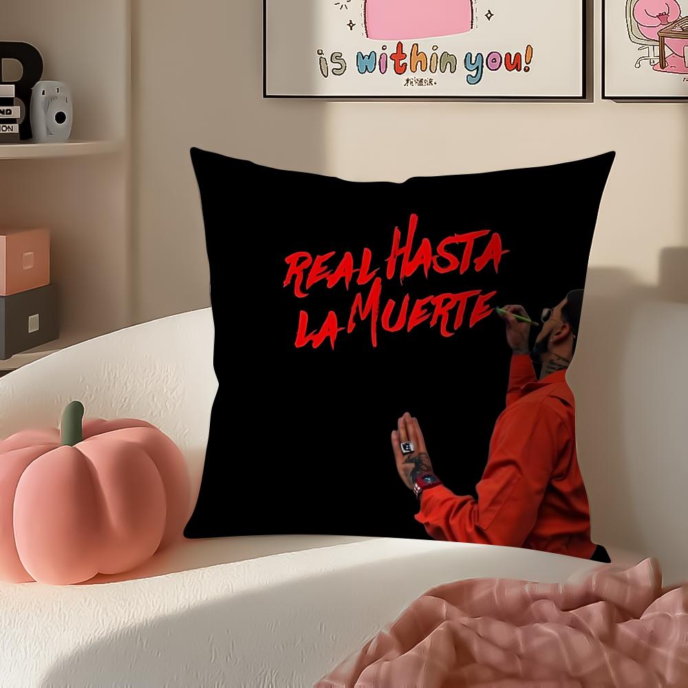 RReal HHasta LLa MMuerteS Cushion Cover Pillowcase Short Plush Invisible Zipper Room Sofa Cushion Cover