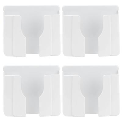 4pcs Wall Mounted Storage Shelf Punch Free Wall Remote Control Mobile Phone Charging Base
