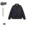 QIYOU 2026 Bahar Unisex Retro Kot Ceket - Sade, Bol ve Trend İş Giysisi Tarzı