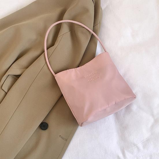Women's Shoulder Bag Nylon Solid Color Tote Bag Portable Ladies Casual Handbag Commuting Sac for Work Street Daily Outings