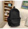 School bag solid color letter fashion backpack Korean version college student lightweight school bag outdoor travel large capacity backpack