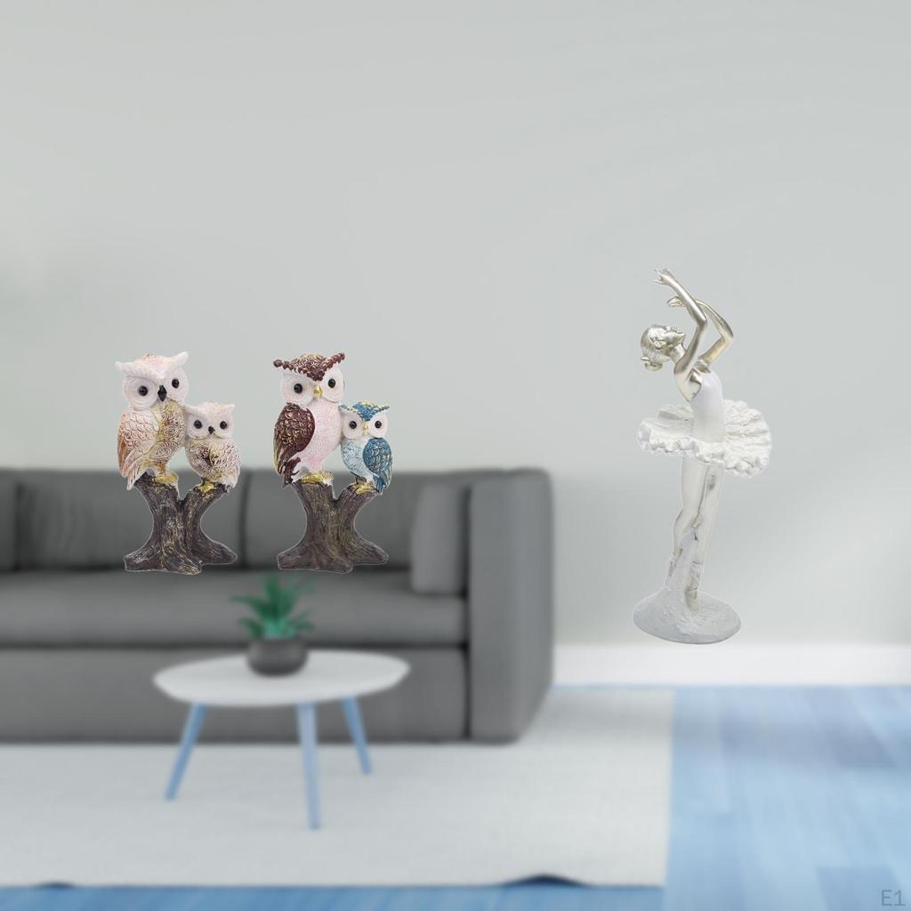 Ballerina Statue Figurine Creative Realistic Animal Dancing Girl Sculpture Desktop Ornament