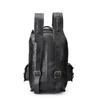 Genuine Black Leather Large Men's Vintage Backpack Travel Rucksack Gym Bag
