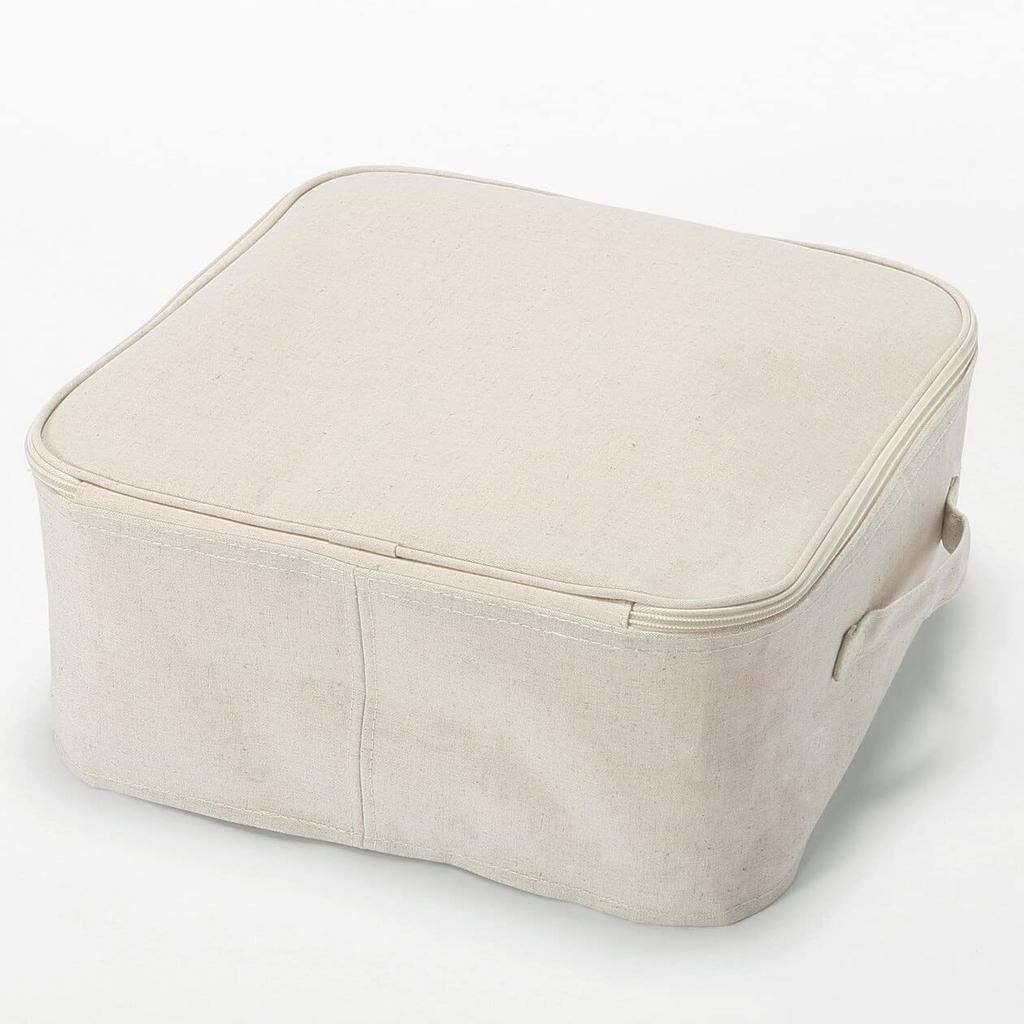 MUJI Soft 35cm x 35cm x 16cm Polyester with Item Number 12403463 Box, Small, (W) (D) (H), Linen, Rectangular, Lid,