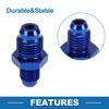 A ABSOPRO Female Flare Reducer Hose Fitting Adapter AN4 AN6 Fuel Line Connector Aluminum Blue