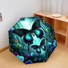 1 PC Automatic Folding Umbrella - 3D Butterfly Pattern, Portable & Foldable Design with 8 Ribs, Christmas Birthday Gifts