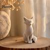 Contemporary Living Room Decor 3D Printed Minimalist Fox Sculpture, Elegant Figurine, Matte Modern Artistic Home Styling Items Desktop Ornament