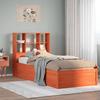 VidaXL Bed Frames Without Mattress Wax Brown 100x200cm Solid Pine Wood, Bed, Solid Wood Bed Frame, Bedroom Furniture 3323463