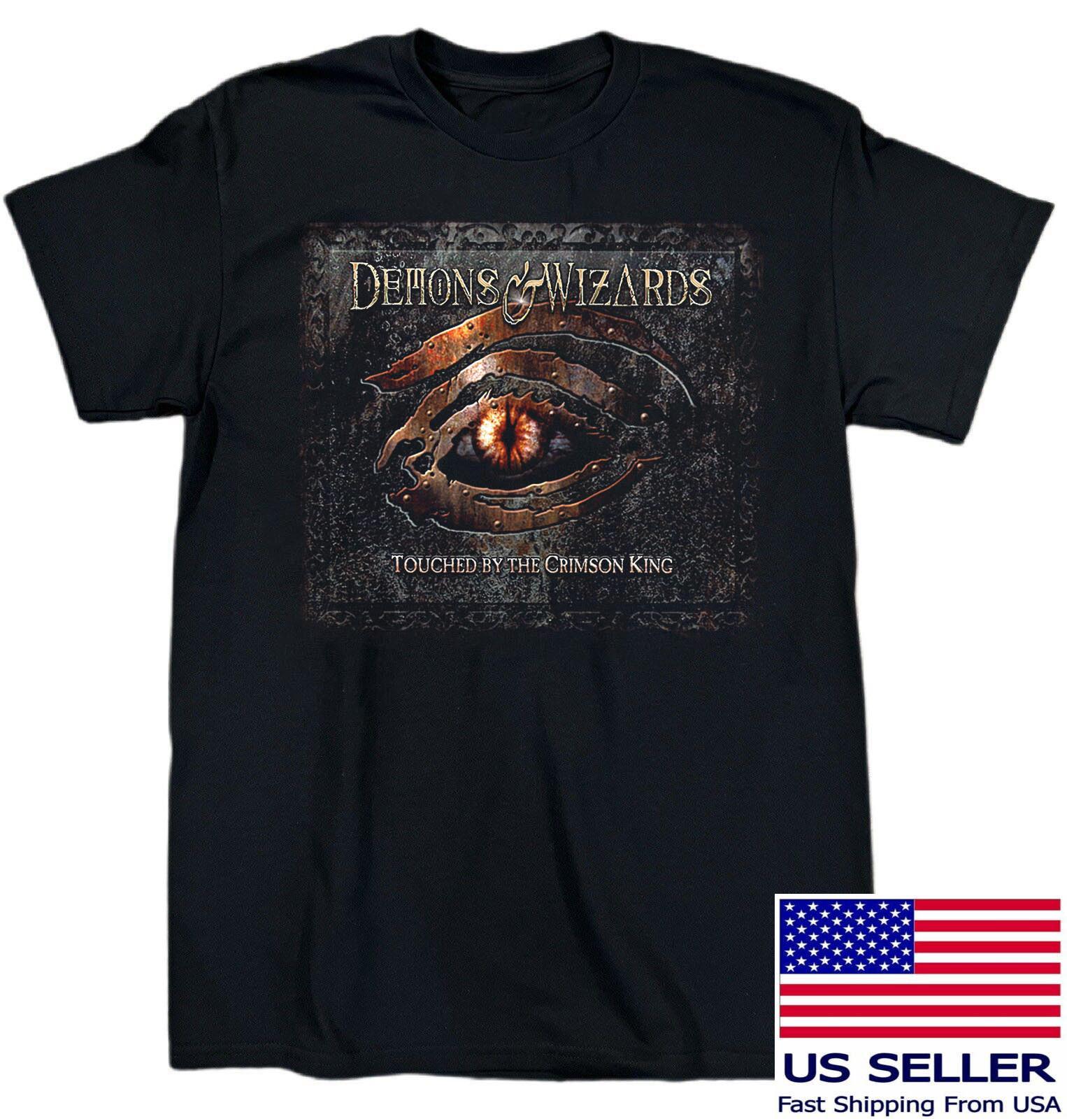 Touched by the Crimson King DEMONS & WIZARDS T Shirt S-5XL Cotton Black BT770 XL