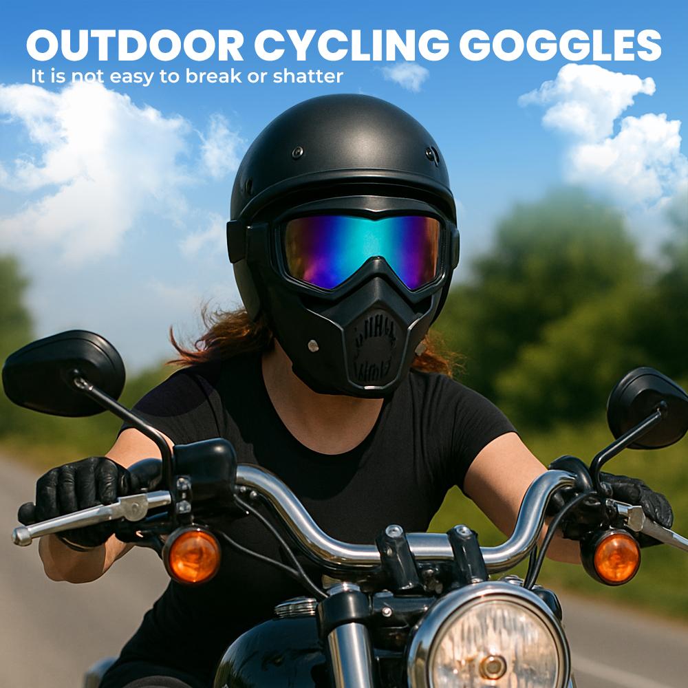1 piece of detachable mask goggles outdoor sports glasses suitable for driving cycling and outdoor activities