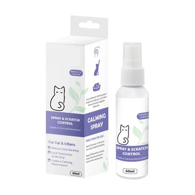 60ml Katzenberuhigungsspray Kätzchen Haustier Pheromonhalsband Katzen Beruhigendes beruhigendes Anti-Entwirrungstraining Beruhigung Abschreckung für Haustiere