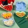 WIKHOSTAR 5pcs/set Heart-shaped Creative Plate Cake Plate With Tray Bone Dish Dried Fruit Snack Plate Candy Plate Container Snack Plate